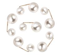 ROMISBABA 6pcs Quality Alloy Faux Pearl Brooch Fasteners Small Safety Pins for Clothing Lapel Decorations for Women Scarves Wraps