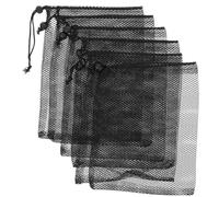 ROMISBABA 6Pcs Reusable Fish Tank Filter Bags Thickened Black Mesh Pouches for Aquarium Filtration Media Mechanical Water Purification with High Permeability
