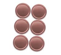 ROMISBABA 6pcs Rose Gold Mason Jar Lids Leak Storage Caps Covers for Canning Jars Airtight Seal for Preserves Sauces and Spices