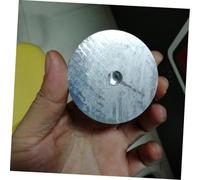 ROMISBABA 6pcs Round Aluminum Disc Thick Solid Alloy Glass Tops Adapter for Tea Table Furniture Desk Display Cabinet Practical Tabletop Transformation