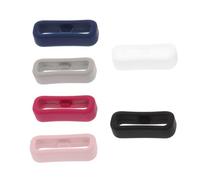 ROMISBABA 6Pcs Silicone Watch Strap Loops Watch Band Keepers Security Rings for Smartwatch Bands Comfortable Wristwear in White Black Navy Gray Wine Red Pink