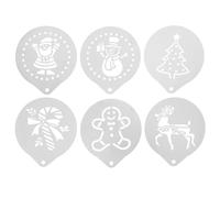 ROMISBABA 6pcs Stainless Steel Coffee Art Stencils Latte Art Templates Coffee Stencil Tools for Cappuccino and Espresso Decoration