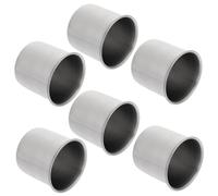 ROMISBABA 6pcs Stainless Steel Medicine Cups Sample Collection Cups Laboratory Liquid Without Scale