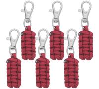 ROMISBABA 6pcs Zipper Pull Replacement Extension Cord for Luggage and Bags, Sturdy Nylon and Iron Material with Comfortable Grip, Reusable Paracord Zipper Pulls for Commuting and Traveling