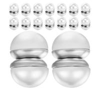 ROMISBABA 8 Pairs Magnetic Clip Pearl Earrings for Women Double-sided Faux Pearl Bridal Jewelry Non-piercing Ear Studs Comfortable Wedding Accessories for Bride Veil Decoration