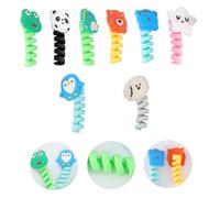ROMISBABA 8 Pcs Cracking Earphone Cable Protectors Flexible Wire Wrappers for Phone Cables Protective Cord Sleeves Fit Types Cartoon Animal Design
