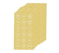 ROMISBABA 8 Sheets Spice Labels Stickers of Food Grade Stickers for Spice Containers Easy to Read Script Font for Pantry Organization and Long Term Use