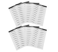 ROMISBABA 8 Sheets Waterproof 3D Temporary Eyebrow Stickers, Self-Adhesive Water Transfer Brow Shaping Decals for Natural Eyebrow Styling and Peel Off Simulation, Black, Suitable for Women