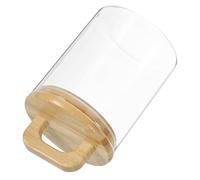 ROMISBABA 800ml Airtight Glass Container with Bamboo Lid, Glass Storage Jar for Food and Coffee Bean, Excellent Sealing Effect and Large Capacity for Home and Kitchen Use