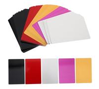 ROMISBABA 80pcs Multi-Color Metal Business Card Blanks Aluminium Name Plates for Engraving Sublimation Stamping Metal Name Cards for Custom Text and Patterns Suitable for Office Labels and