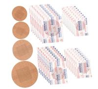 ROMISBABA 80PCS Round Breathable Bandages for Fingertips Flexible Airy Fabric Finger Plasters Travel-Friendly Outdoor Use Patch Bandages with Multiple