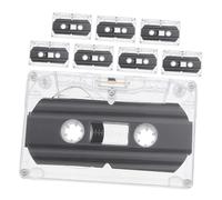 ROMISBABA 8pcs Blank Cassette Tapes with Transparent Hard Case DIY Retro Audio Recording for Party Messages Teaching Voice Recording Music Tape
