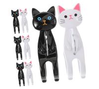 ROMISBABA 8pcs Cartoon Cat Beach Towel Clips for Windproof Non-slip Laundry Pegs with Strong Grip Versatile Clips for Bed Sheets Quilt Covers Outdoor Activities Black and White