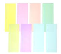 ROMISBABA 8PCS Colorful PVC Reading Guide Strips Horizontal Lines Overlays Highlighter Bookmarks for Students Reading Tracking Strips for Dyslexia and Guided Assistance