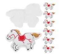 ROMISBABA 8pcs Cute Plush Horse Brooch Charms Soft Cloth Animal DIY Pendant Accessories for Bags Scarves Clothes Lightweight Portable Fashionable Decor