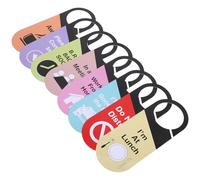 ROMISBABA 8Pcs Double-Sided PVC Door Handle Hanging Signs Please Do Not Disturb and Knock Office Door Privacy Signs for Meeting Rooms Hotel Bedroom Bathroom