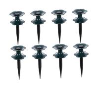 ROMISBABA 8pcs Heavy Duty Garden Hose Guide Spikes for Plant Protection Plastic Hose Roller Support with Spin Top Efficient Water Flow Control for Lawns and Flower Beds