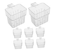 ROMISBABA 8pcs Hydroponic Aquarium Plant Holder Baskets for Fish Tank Hanging Plant Cups Wall Mounted Aquatic Planter Boxes for Balanced Ecosystem and Healthy Water Growth