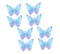 ROMISBABA 8pcs Mini Butterfly Hair Clips for Cute Hairpins Secure Fit Versatile Hair Accessories for Straight Curly Ponytail Braids Decorative Clips in Blue Purple
