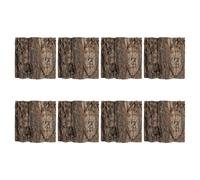 ROMISBABA 8pcs Natural Cork Bark Panels for Terrarium Decor Cuttable Fit and Natural Texture Beauty, 15x15cm Brown Climbing Bark Suitable for Fish Tank and Snake Habitat