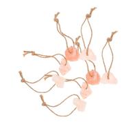 ROMISBABA 8pcs Pink Salt Lick Blocks for Livestock with Natural Minerals Each for Horses Cattle Deer Goats Enhances Coat Shine and Vitality Hanging Rope Included