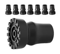 ROMISBABA 8pcs Rubber Cane Tips for Canes Non-Slip Lightweight Replacement Foot Pads for Walking Sticks Crutches Elderly Seniors Men Women Black