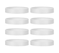 ROMISBABA 8pcs White Plastic Golf Hole Cup Rings Set Golf Putting Practice Cup Reinforcers for Indoor Outdoor Training Green Hole Markers for Accurate Putting