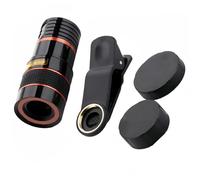 ROMISBABA 8X Telephoto Lens for Smartphone with Adjustable Focus Monocular Long-Focus Clip-On Lens for Mobile Photography