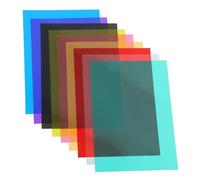 ROMISBABA 9pcs Colored Pvc Light Diffuser Gel Sheets for Photography and Video Lighting, Flame-retardant Filter Film Set with Multi-color Overlays for Studio and Classroom Use