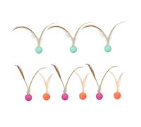 ROMISBABA 9pcs Interactive Cat Balls Kitten Teasing Playset for Indoor and Outdoor Use Durable Resilient Pet Teasing for Cats and Dogs to Enhance Bonding and Mental Stimulation