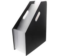 ROMISBABA Accordion File Folder Organizer A4 Multi-Layer Plastic Document Storage Rack Large Capacity Black Suitable for Home and Office Filing