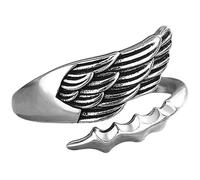 ROMISBABA Adjustable Angel Wing Ring for Women Men Teens Open Fairy Angel Jewelry Scratch Resistant Elegant Band Thoughtful Loved Ones