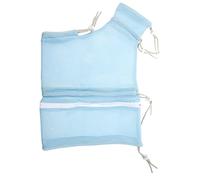 ROMISBABA Adjustable Blue Cat Bathing Bag with Breathable Mesh for Grooming and Nail Trimming Polyester Pet Showering Bag with Hanging Design for Cat Washing and Calm Bath