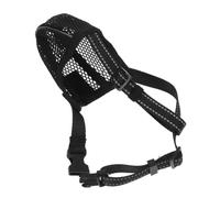 ROMISBABA Adjustable Breathable Dog Muzzle Basket Soft Mesh Mouth Cover for Large Dogs Polyester Pet Safety Mask to Prevent Biting Chewing and Scavenging with Secure Strap