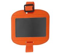 ROMISBABA Adjustable Elastic Armband Badge Holder for Men Horizontal Id Card Sleeve with Protective Cover Multipurpose Ski Pass and Staff Security Badge Holder in Orange