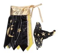 ROMISBABA Adjustable Halloween Pet Costume with Black Hat and Soft Cape for Cats and Dogs Comfortable Cosplay Outfit for Halloween Parties and Christmas Celebrations