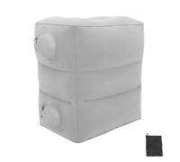 ROMISBABA Adjustable Inflatable Foot Rest Airplane Travel Leg Cushion Portable Ergonomic Footrest with Dual Valve for Plane Office Car Comfort and Relaxation