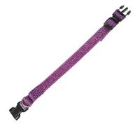 ROMISBABA Adjustable LED Dog Collar in Purple with Nylon Material, Light up Design for Night Walking and Training, Prevents Dogs being Lost the Dark