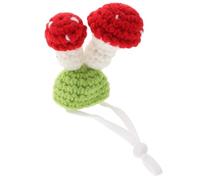 ROMISBABA Adjustable Mini Mushroom Wig Hat for Small Pets Lightweight Knitted Hamster Cap Guinea Pig Accessory for Halloween Christmas Birthday Party