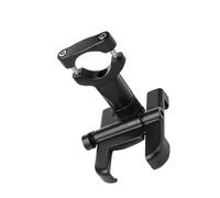ROMISBABA Adjustable Motorcycle Handlebar Phone Mount Black Skid Aluminum Alloy Bike Phone Holder for Motorcycles Bicycles and Electric Vehicles with Quick Installation and Shockproof Design