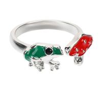 ROMISBABA Adjustable Open Ring Vintage Frog Mushroom Design Scratch Resistant Simple Elegant Jewelry for Women Teens Gift for Christmas Anniversary Year