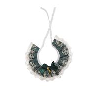 ROMISBABA Adjustable Puppy Lace Collar with Bell Breathable Neckerchief for Cats Dogs Rabbits Durable Fine Stitching Fancy Pet Neck Ornament Accessory Random Color