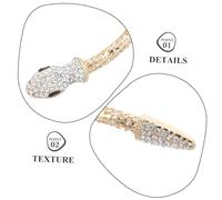 ROMISBABA Adjustable Snake Bone Necklace with Rhinestone Detailing Shiny Alloy Serpent Collar Choker for Women and Minimalist Magnetic Clavicle Jewelry Elegant Halloween Costume Accessory