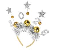 ROMISBABA Adjustable Year's Eve Headband with Glitter Stars Tassel Comfortable Flexible Holiday Hair Accessory for All Ages Lightweight Party Bopper for Celebration