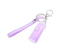 ROMISBABA Adorable Floating Milk Bottle Pig Keychain Ornament Cute Decorative Keyring for Bags Keys Accessories Purple Creative Keychain for Animal Lovers