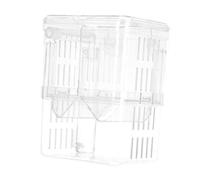 ROMISBABA Air Driven Aquarium Breeding Box Double Layer Transparent Fish Isolation Hatchery Incubator with Suction Cup for Shrimp Betta and Sick Fish Separation
