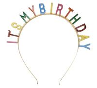 ROMISBABA Alloy Adds Band Birthday Alphabet Decorative Headband Hair for Happy Ambience Colourful Design Party