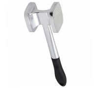 ROMISBABA Aluminum Alloy Double-Sided Meat Pounder Mallet with Ergonomic Grip for Steak Beef Chicken Practical Kitchen Hammer for Home and Restaurant Use Easy to Clean and Store
