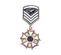 ROMISBABA American Flag Shaped Brooch Pin for Clothes and Coat, Zinc Alloy Material Attractive Design, Easy Match for Casual Style, Brooch for Women and Students