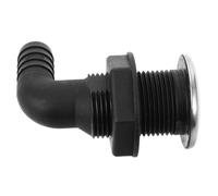ROMISBABA Angled Thru-hull Connector for Yachts and Speedboats Bilge Drain Port Plumbing Fitting Easy Install Deck Drain Valve for Bilge Pump Hose Compatibility